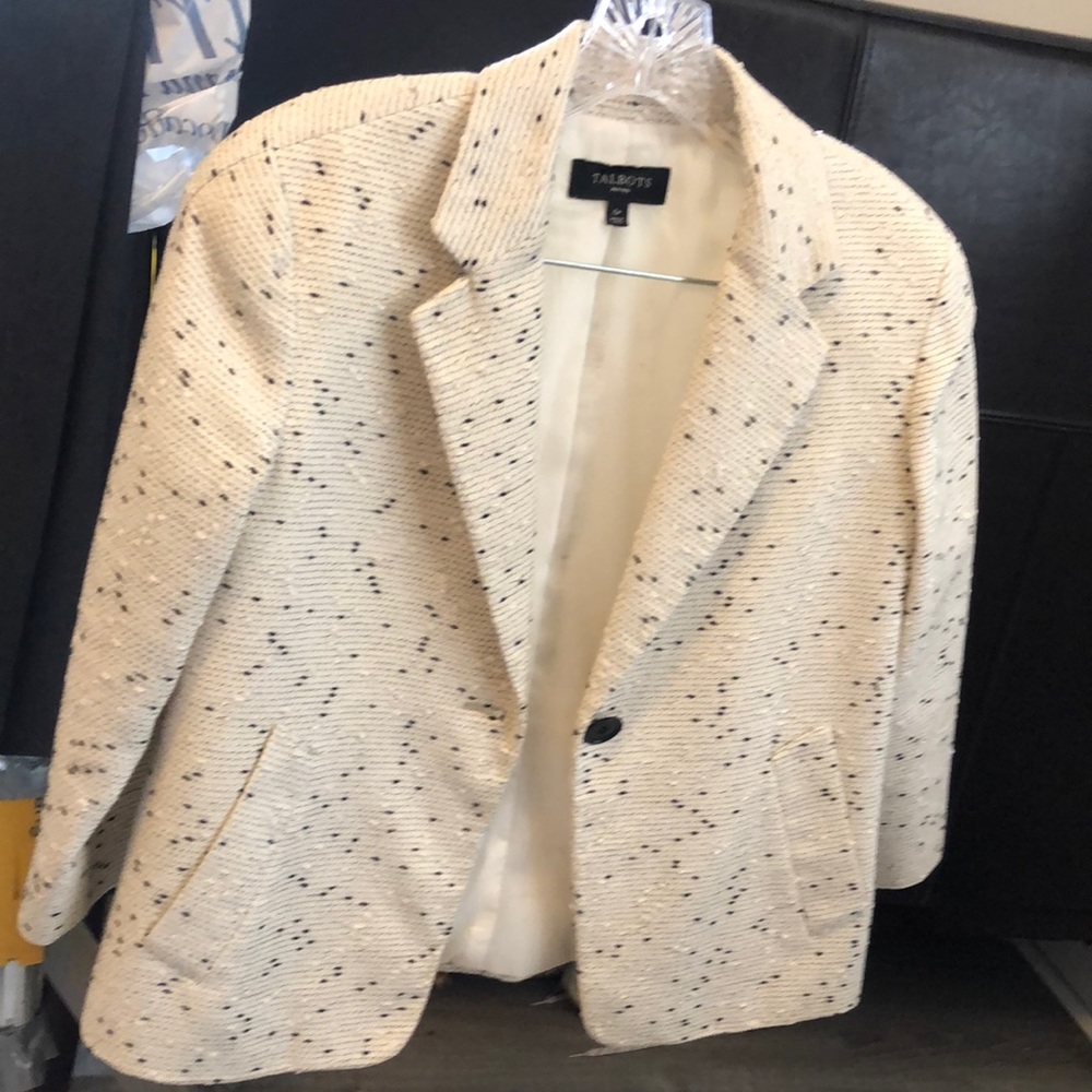 Talbot women’s suite jacket wool nit pattern size 6p